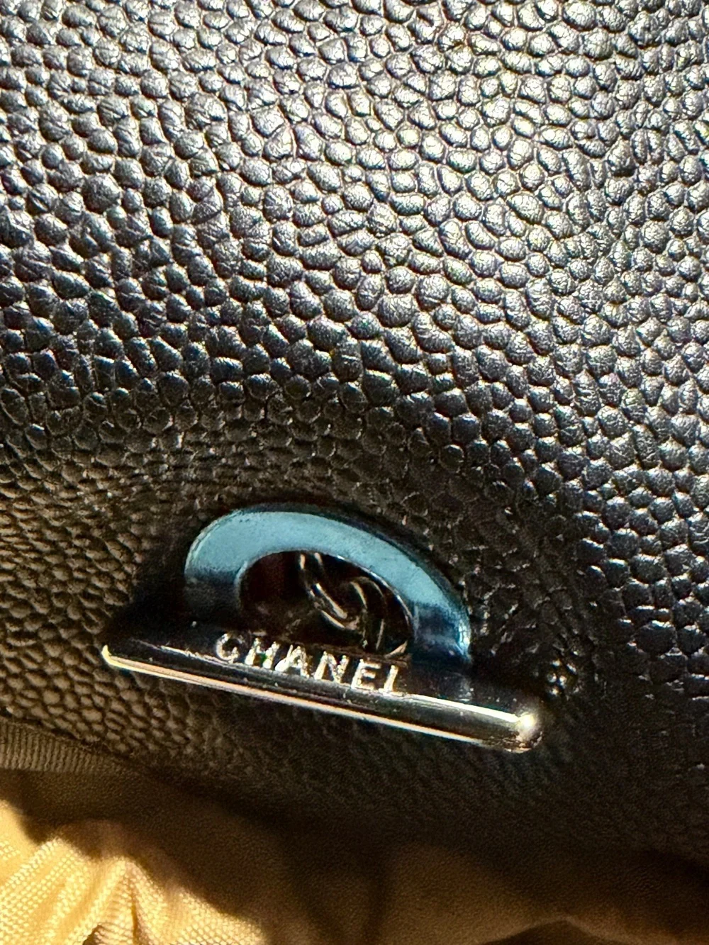Chanel Caviar Quilted French Riviera Hobo Black